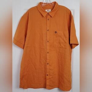 Fjall Raven Mens Ovik Spicy Orange Travel Camp SS Shirt - Size XXL - GUC